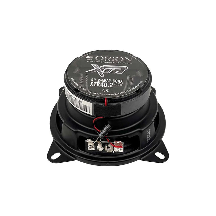 Orion XTR40.2 XTR 4-inch Car Audio 2-Way 4 Ohms 250 Watts Coaxial Speakers (Pair)