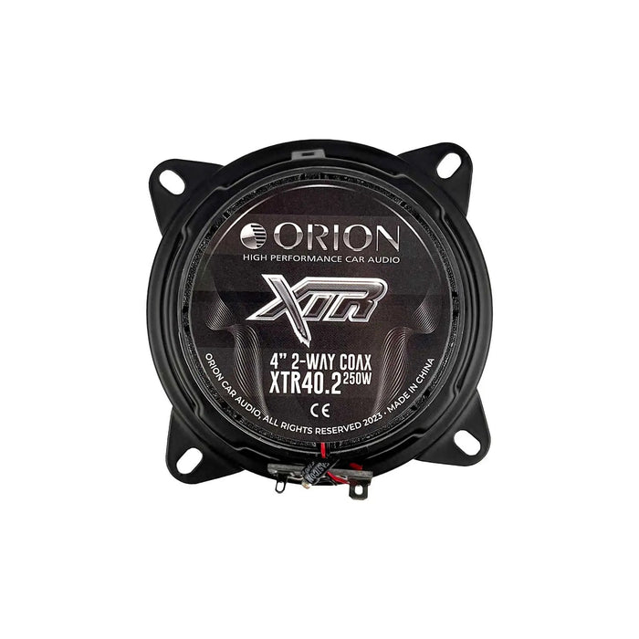 Orion XTR40.2 XTR 4-inch Car Audio 2-Way 4 Ohms 250 Watts Coaxial Speakers (Pair)