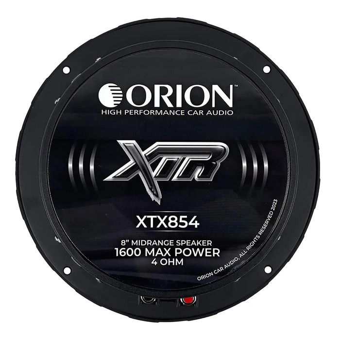 Orion XTX854 XTR Pro Audio 8" High Efficiency Mid Range Speaker 1600 Watts Max 4 Ohm Car Audio (Pair)