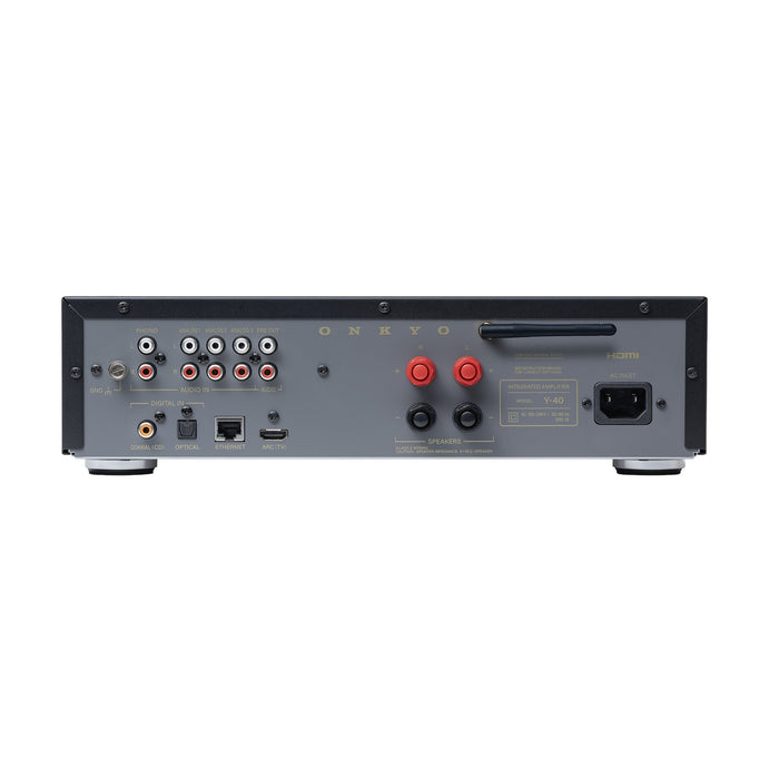 Onkyo Muse Y-40 Network Integrated Amplifier 150W Hi-Fi Stereo Amp w/ DAC Wi‑Fi Bluetooth AirPlay 2 & Chromecast - Black