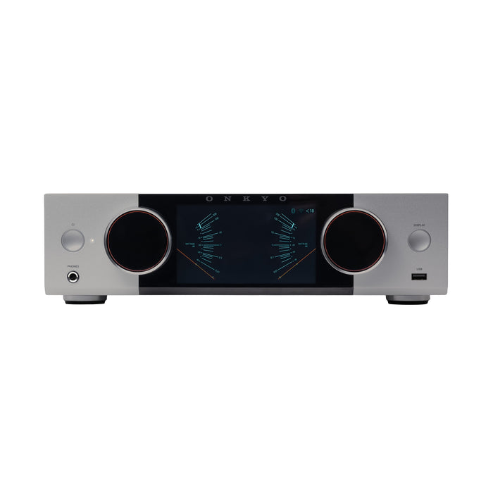 Onkyo Muse Y-50 Hi-Fi Streaming Amplifier 250W Power Built-In DAC HDMI ARC Wi-Fi & Bluetooth - Silver