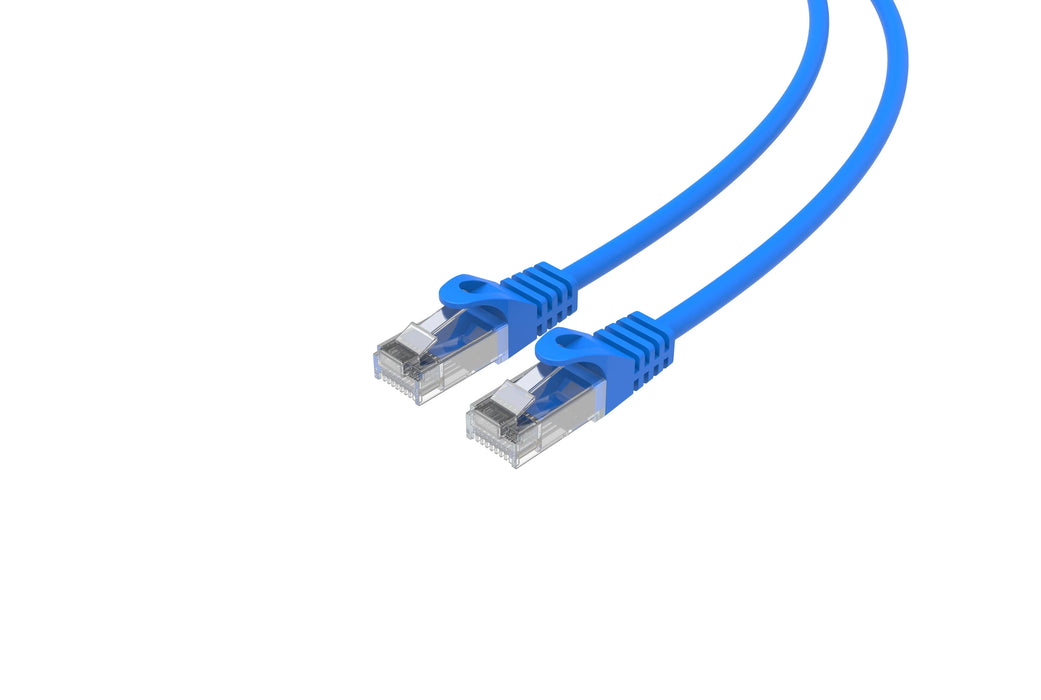 25ft Cat6 Slim Patch Cable 26AWG Bare Copper RJ-45 Ethernet Cable Blue ...