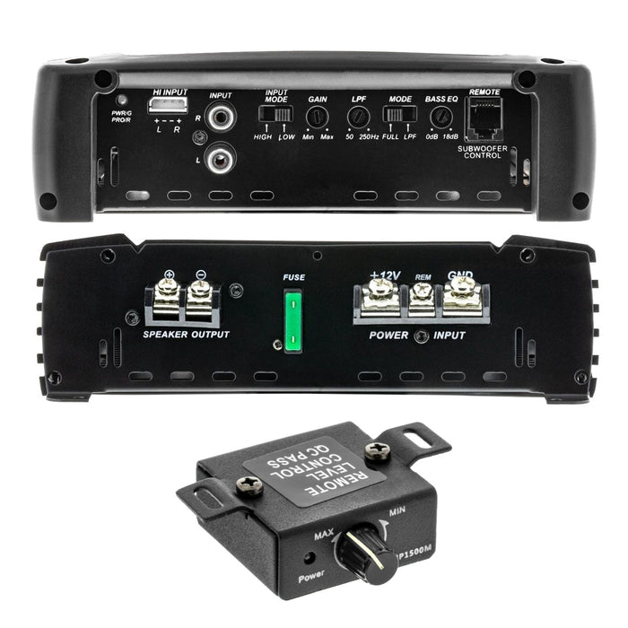 Blaupunkt AMP1500M 1500 Watt Class AB Monoblock Car Audio Amplifier with Remote