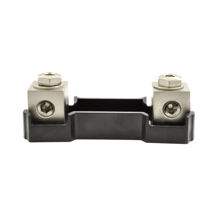 1/0 or 4 Gauge In-Out Inline ANL Fuse Holder nickel plated brass with heat-resistant cover