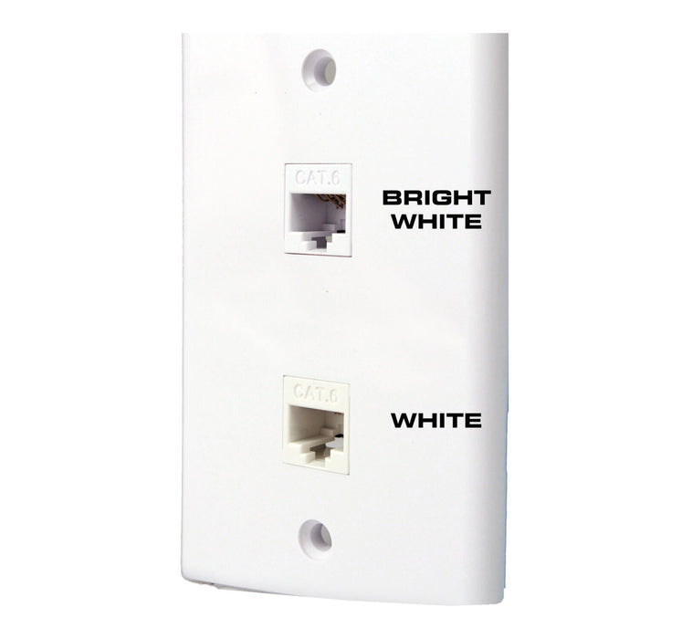 Vertical Cable 352-V2700/BW/25 CAT6 RJ45 Keystone Jack V-Max Series Unshielded - White (25 pack)