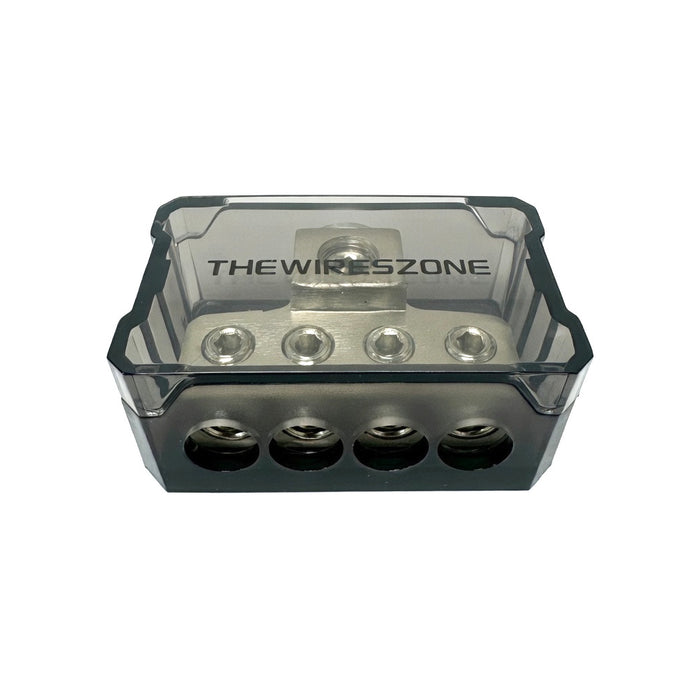 The Wires Zone CDB1-44 1/0 1/0/4 Gauge Heat Resistant Power Distribution Block