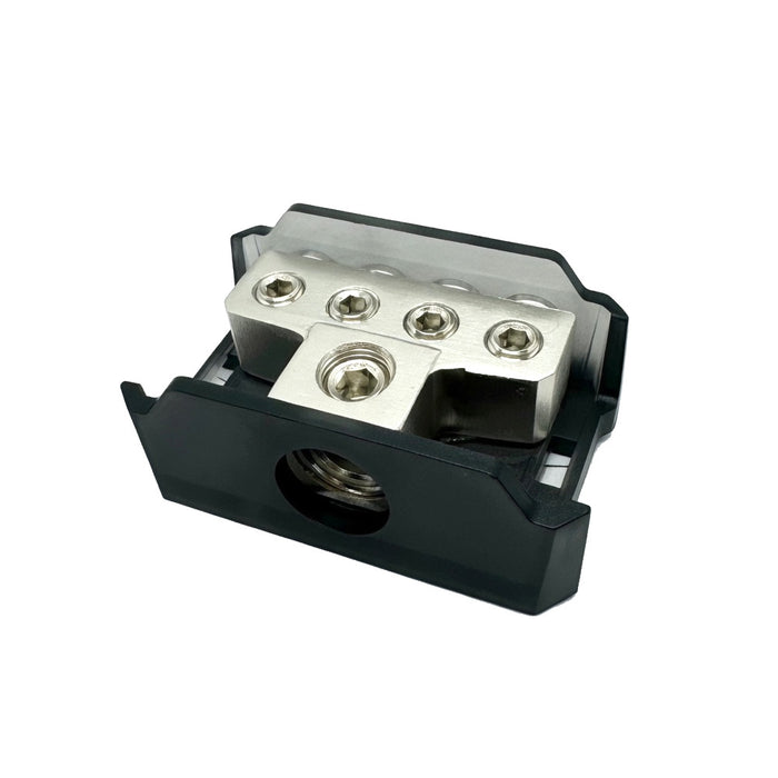 The Wires Zone CDB1-44 1/0 1/0/4 Gauge Heat Resistant Power Distribution Block