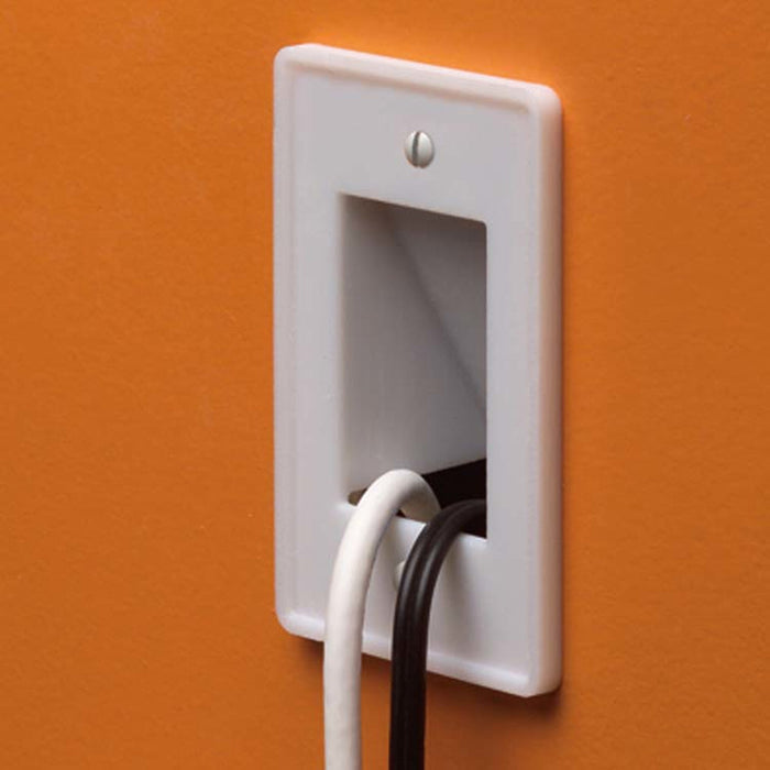 Arlington CE1 1-Gang Reversible Low-Voltage Cable Entrance Plate White