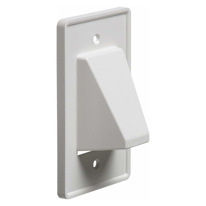 Arlington CE1 1-Gang Reversible Low-Voltage Cable Entrance Plate White