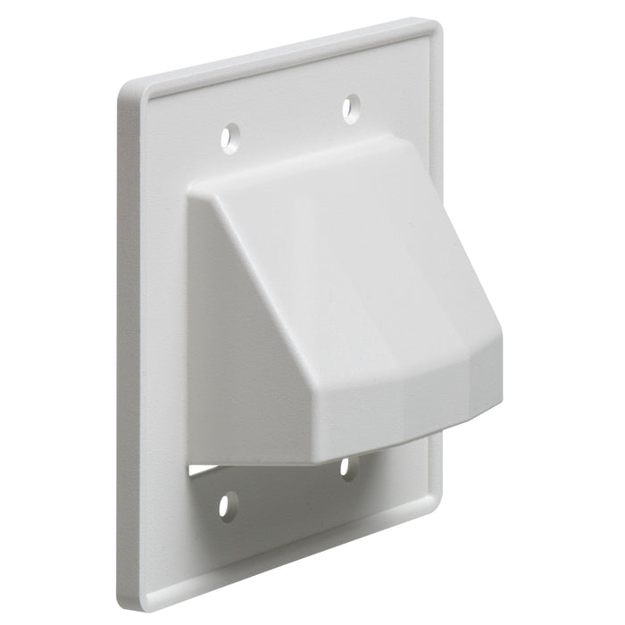 Arlington CE2 2-Gang Reversible Low-Voltage Cable Entrance Plate White