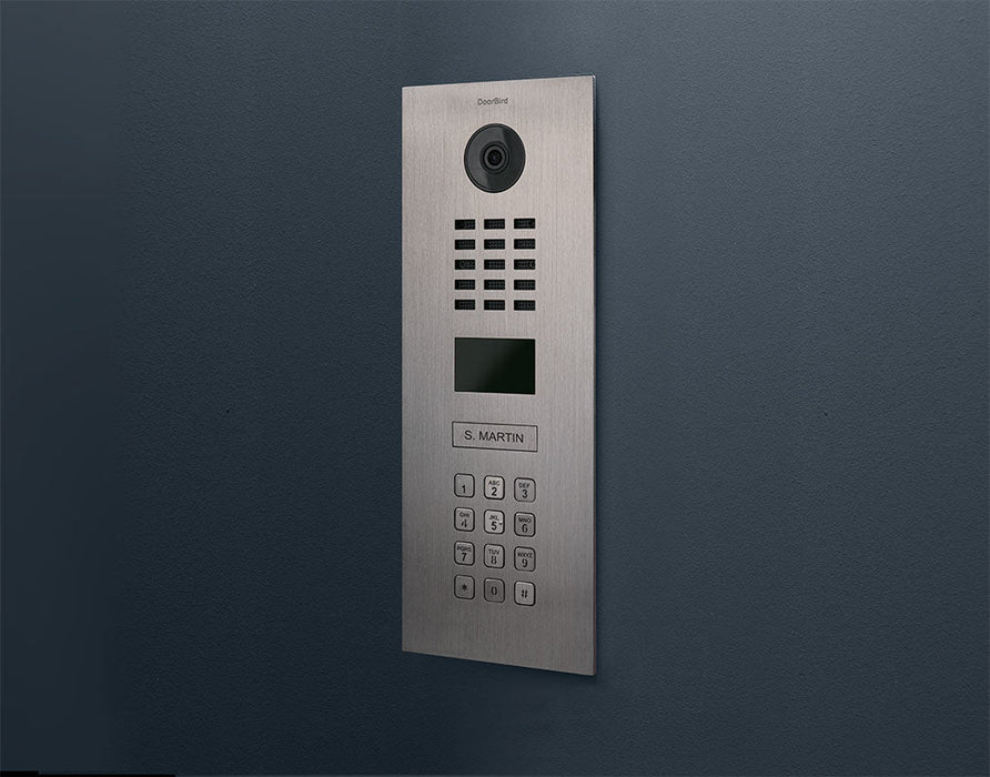 DoorBird D2101KV Flush Mount IP Video Door Station , Stainless Steel V2A Brushed - grinding dust resistant - 1 Call button- Keypad - POE Capable