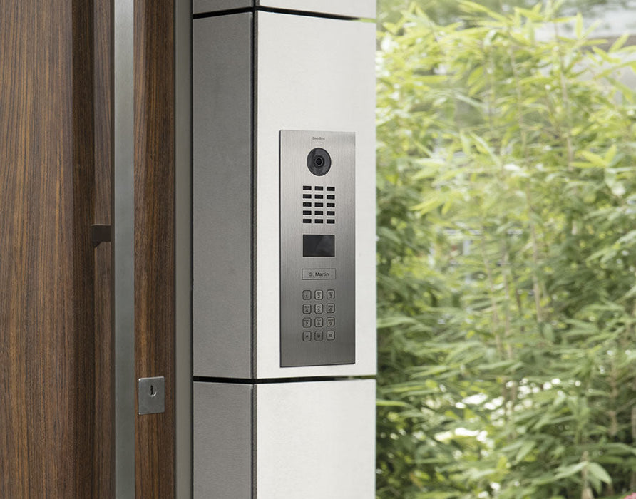 DoorBird D2101KV Flush Mount IP Video Door Station , Stainless Steel V2A Brushed - grinding dust resistant - 1 Call button- Keypad - POE Capable