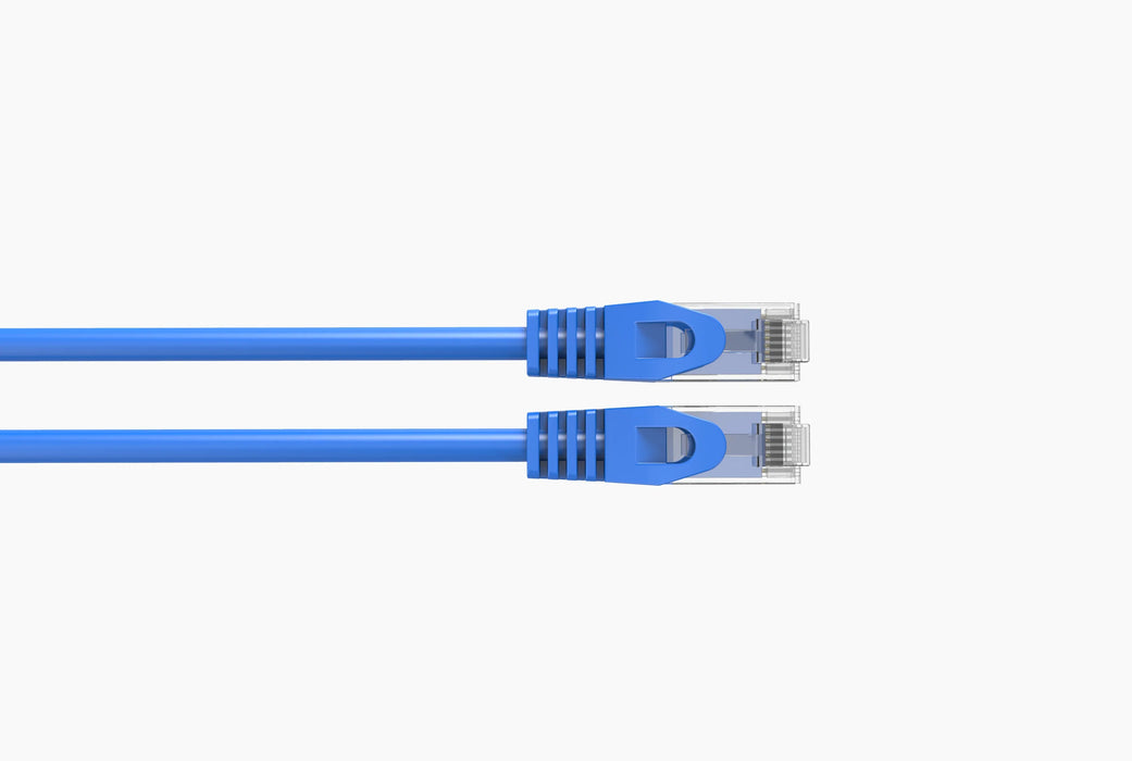 25ft Cat6 Slim Patch Cable 26AWG Bare Copper RJ-45 Ethernet Cable Blue ...