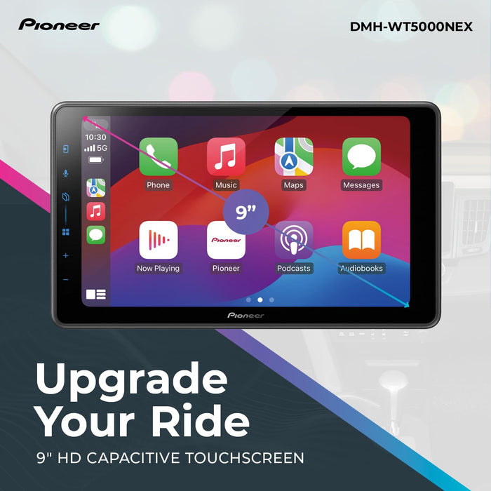 Pioneer DMH-WT5000NEX 9" Floating Touchscreen Digital Multimedia Receiver with Wireless CarPlay, Android Auto and Alexa