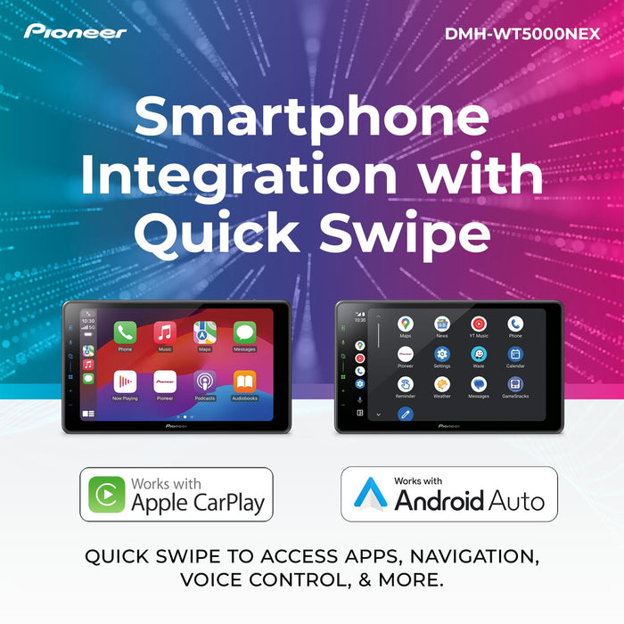 Pioneer DMH-WT5000NEX 9" Floating Touchscreen Digital Multimedia Receiver with Wireless CarPlay, Android Auto and Alexa