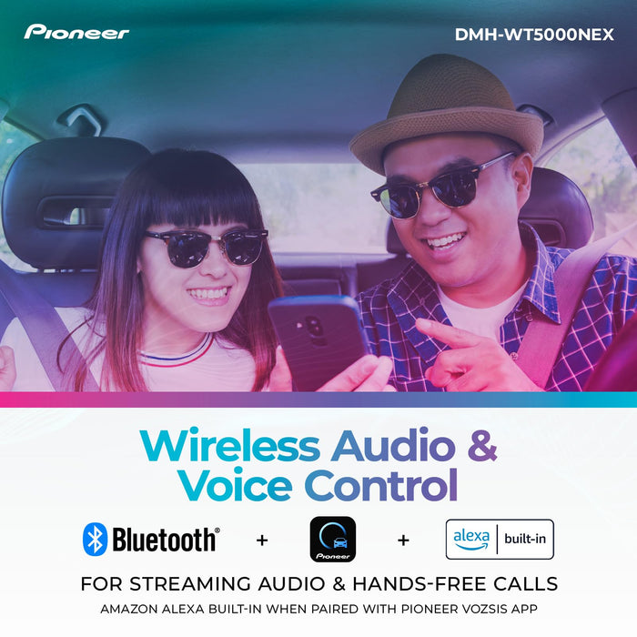 Pioneer DMH-WT5000NEX 9" Floating Touchscreen Digital Multimedia Receiver with Wireless CarPlay, Android Auto and Alexa