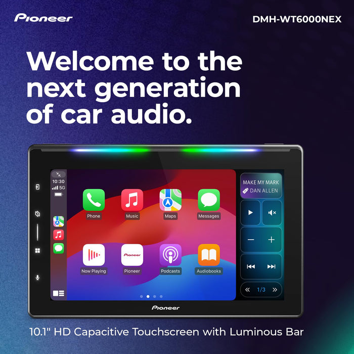 Pioneer DMH-WT6000NEX 10.1" HD Touchscreen Digital Media Receiver with Wireless Apple CarPlay, Android Auto & Alexa Built-In