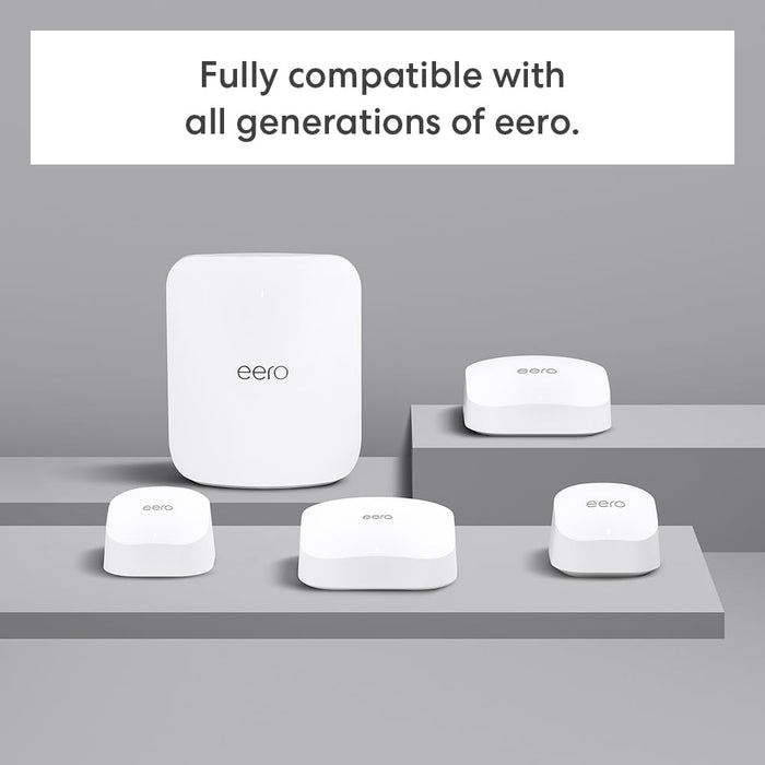 eero 7 Dual-band Mesh Wifi 7 Router BE5000 2.5 Gigabit Ethernet and 1.8 Gbps Wireless Speeds