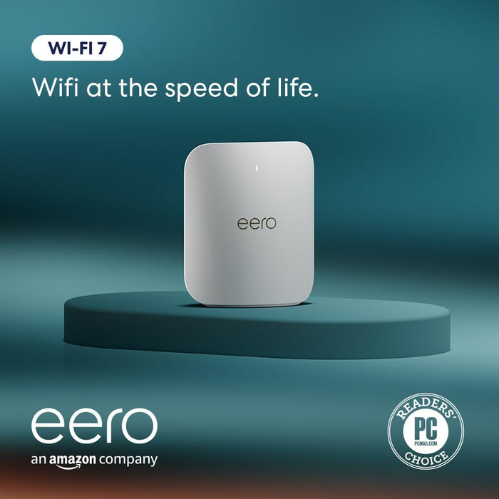 eero Pro 7 Tri-band Mesh Wifi 7 Router BE10800 5 Gigabit Ethernet and 3.9 Gbps Wireless Speeds