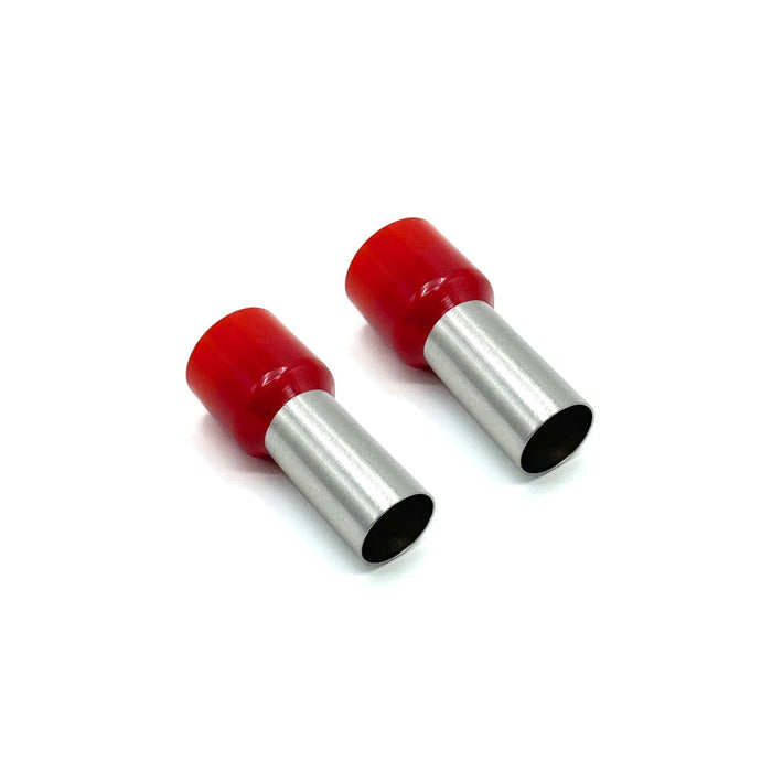 The Wires Zone 1/0 Gauge Wire Ferrule Connectors Red Barrel - (25 pack)