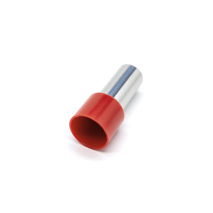 The Wires Zone 4 Gauge Wire Ferrule Connectors Red Barrel - (25 pack)