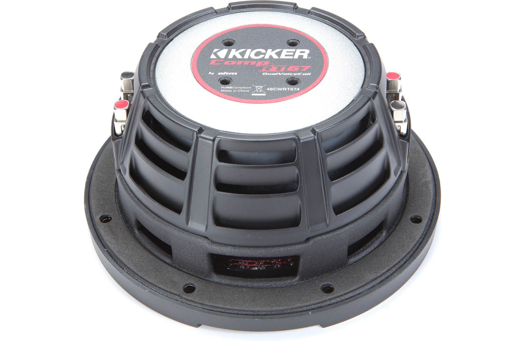 Kicker 48CWRT674 CompRT Series 6 3/4" Shallow Mount Subwoofer with Dual 4-ohm Voice Coils (each)