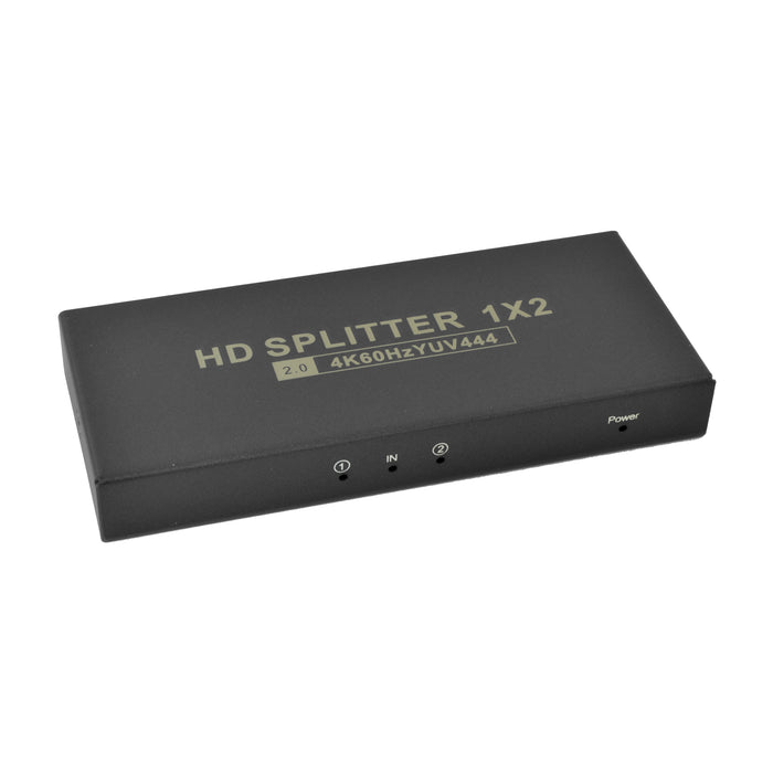 HDMI® 2.0 Splitter with 1 Input and 2 Outputs 4K UHD @60Hz 18Gbps