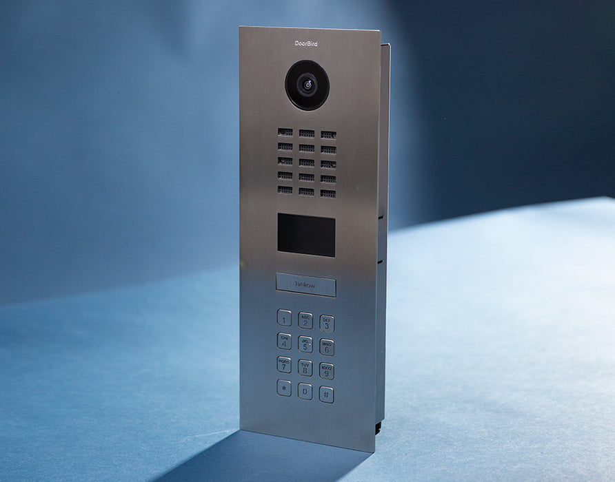 DoorBird D2101KV Flush Mount IP Video Door Station , Stainless Steel V2A Brushed - grinding dust resistant - 1 Call button- Keypad - POE Capable