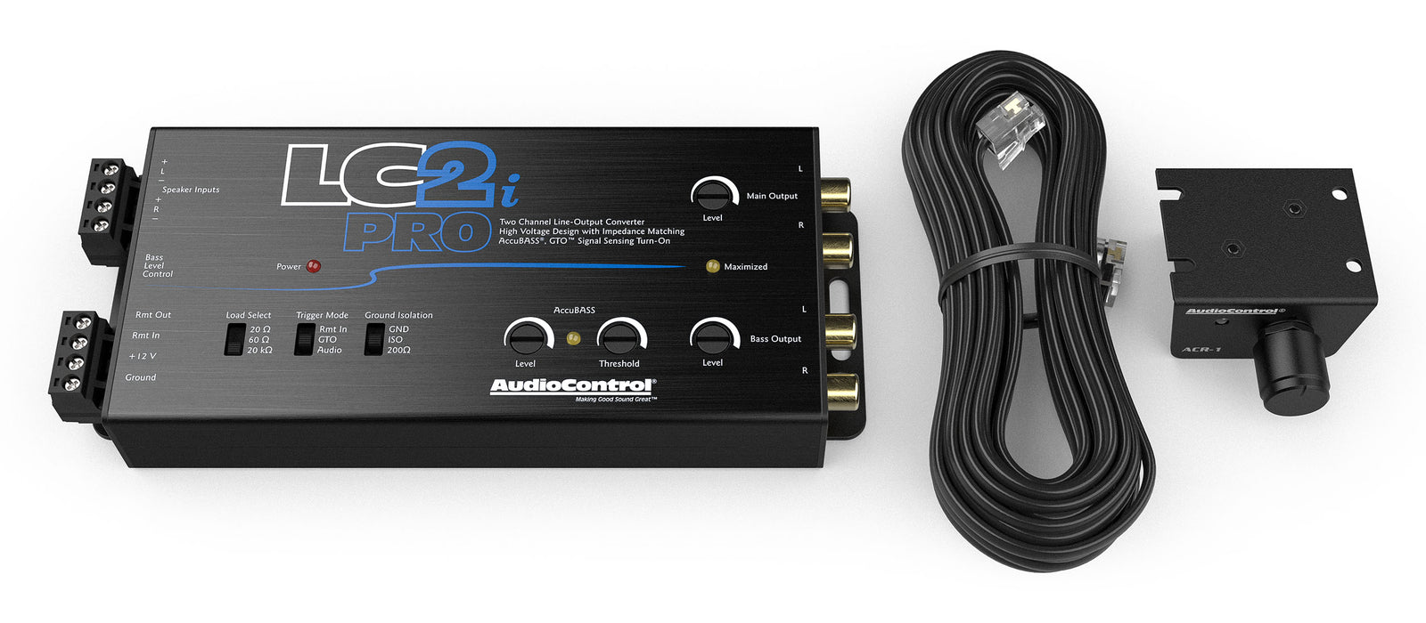 AudioControl LC2i PRO Black 2-Channel Line Output Converter with AccuBASS