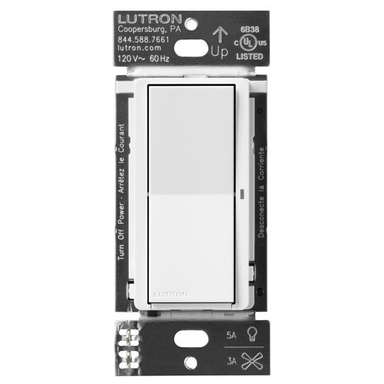 Lutron DVRF-5NS-WH Claro Smart Switch For Caseta Smart Lighting, White