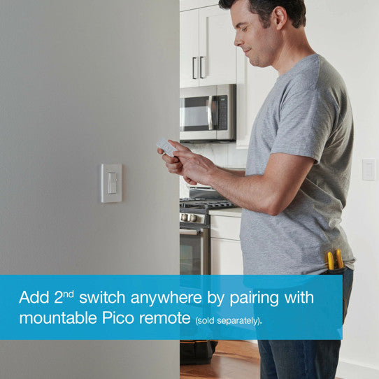 Lutron DVRF-5NS-WH Claro Smart Switch For Caseta Smart Lighting, White