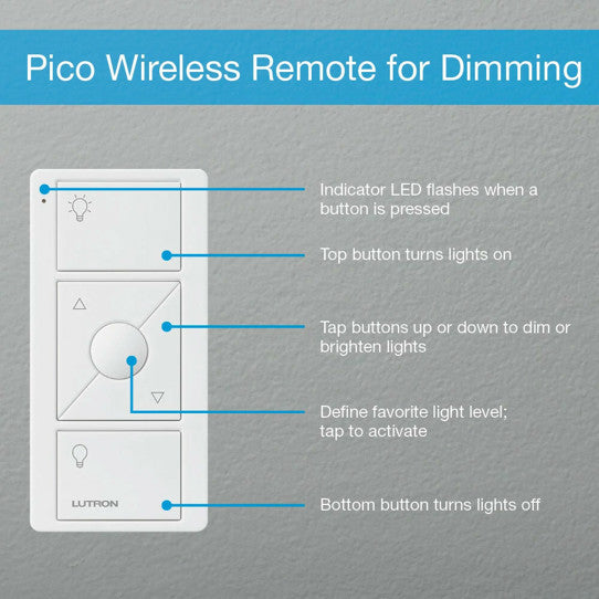 Lutron P-BDG-PKG1W Caseta Wireless Smart Lighting Dimmer Switch Starter Kit
