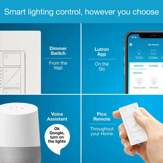 Lutron P-BDG-PKG1W Caseta Wireless Smart Lighting Dimmer Switch Starter Kit