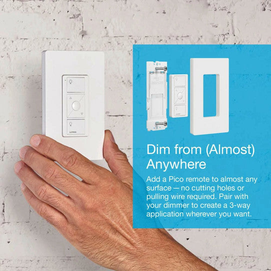 Lutron P-BDG-PKG1W Caseta Wireless Smart Lighting Dimmer Switch Starter Kit