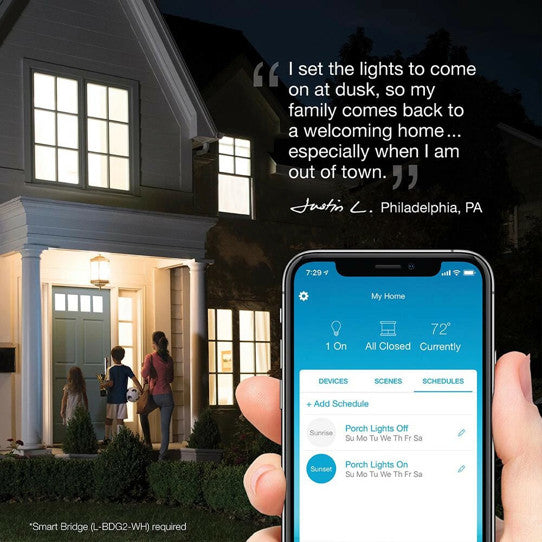 Lutron P-BDG-PKG1W Caseta Wireless Smart Lighting Dimmer Switch Starter Kit