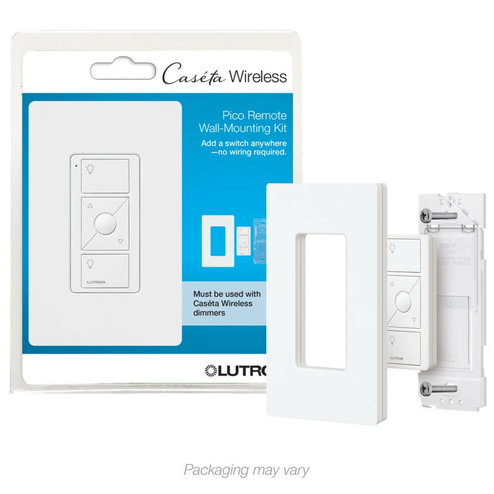 Lutron PJ2-WALL-WH-L01 Caseta Wireless Pico Wall-Mounting Kit for Caseta Smart Dimmer - White
