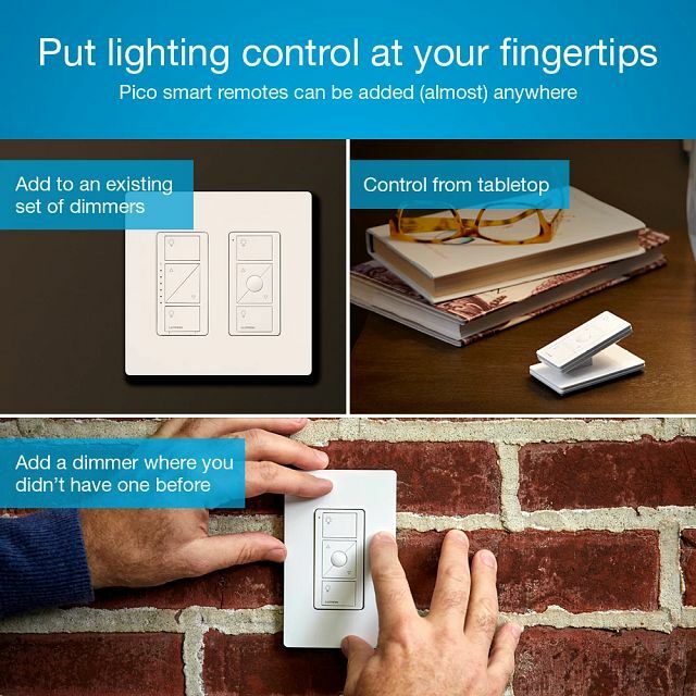 Lutron PJ2-WALL-WH-L01 Caseta Wireless Pico Wall-Mounting Kit for Caseta Smart Dimmer - White