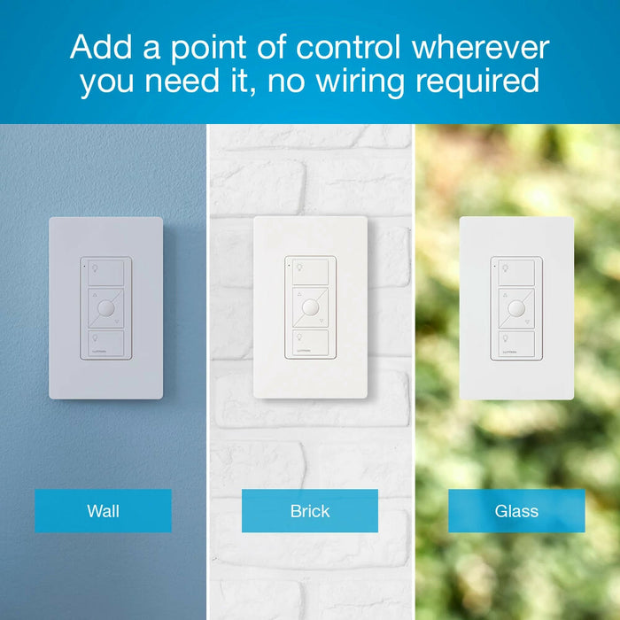 Lutron PJ2-WALL-WH-L01 Caseta Wireless Pico Wall-Mounting Kit for Caseta Smart Dimmer - White