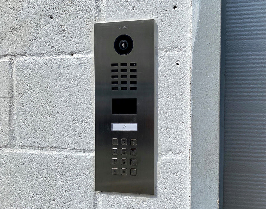 DoorBird D2101KV Flush Mount IP Video Door Station , Stainless Steel V2A Brushed - grinding dust resistant - 1 Call button- Keypad - POE Capable