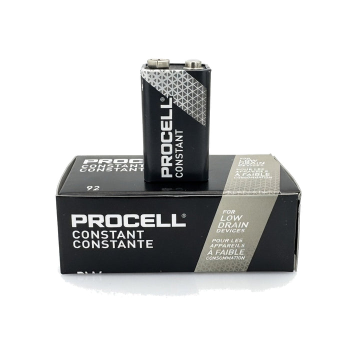Procell Constant Size 9 Volt Industrial 9V Alkaline Battery - (12 Pack)