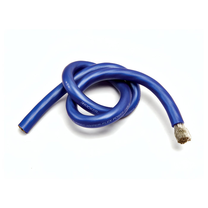 Kicker 8 AWG 200ft OFC Power Ground Wire Full Copper Hyper Flex Cable, Cobalt Blue