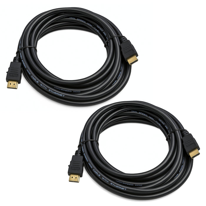 Male HDMI to HDMI 9 Feet AV Cable with Ethernet for HDTV DVD PC 1080p 1080i 4K (1-5 Pack)