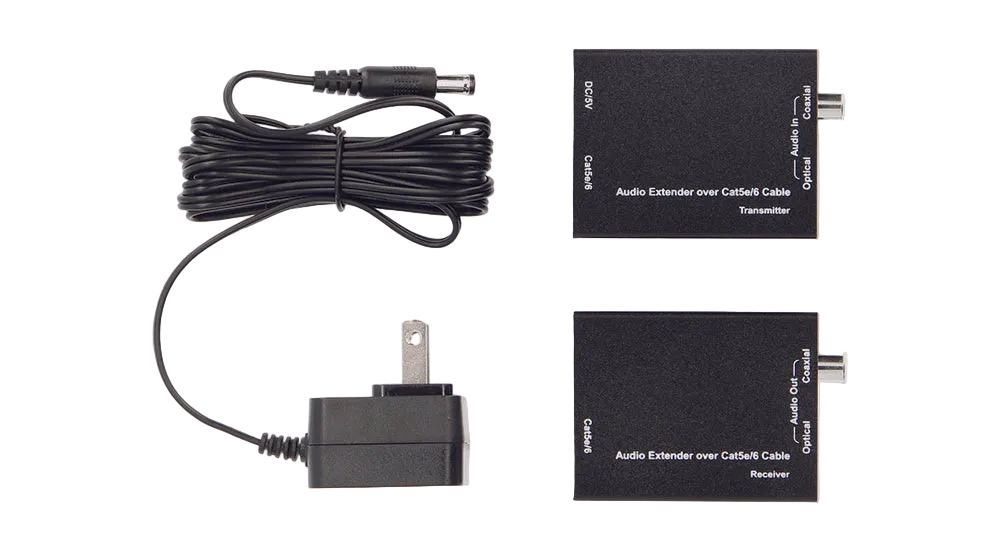 Digital Audio Extender over CAT5e CAT6 Ethernet Up to 300 meters (990ft)