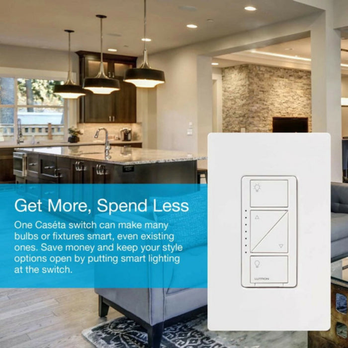 Lutron PD-6WCL-WH Caseta Wireless Multi-Location In-Wall Dimmer (White)
