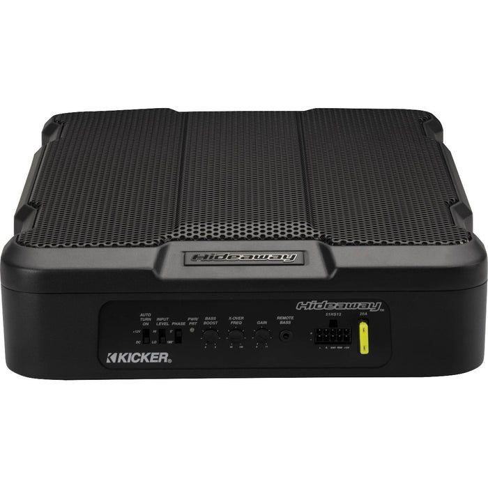 Kicker 51HS12 Hideaway 12" 400W 4-Ohms Compact Powered Subwoofer 180-Watt Amp