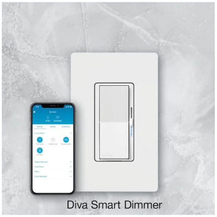 Lutron DVRF-BDG-1D Caseta Smart Home Starter Kit with Dimmer, Remote, and Smart Hub - White
