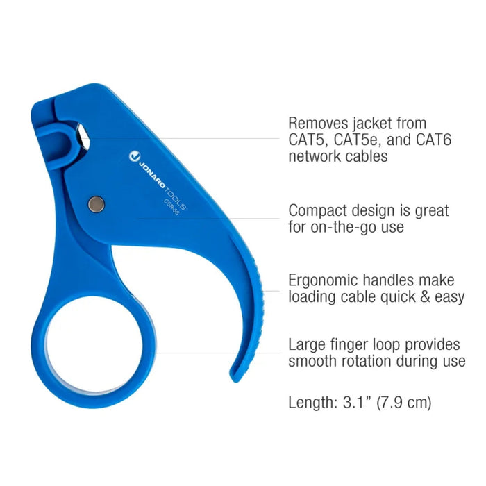 Jonard Tools CSR-56 Cat/TP Cable Stripper Ergonomic Handle - Blue