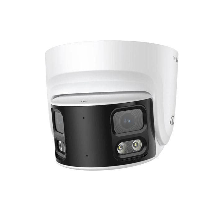 8MP 4mm Fixed IP Dual Lens Panoramic Hybrid Smart Night Vision AI Lite with Built-in Mic & Speaker