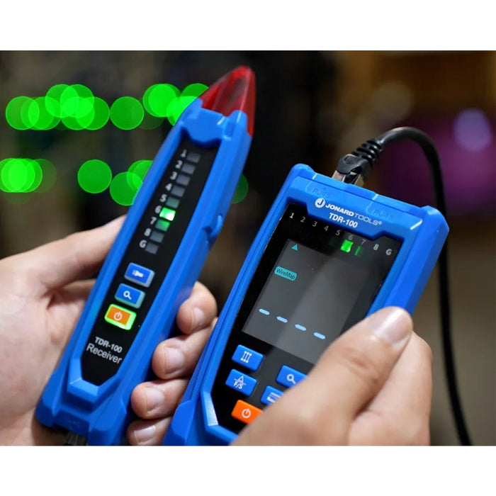 Jonard Tools TDR-100 Network Cable Tester with Probe & LCD Display for RJ45 Connections from 6.6 ft to 1,312 ft
