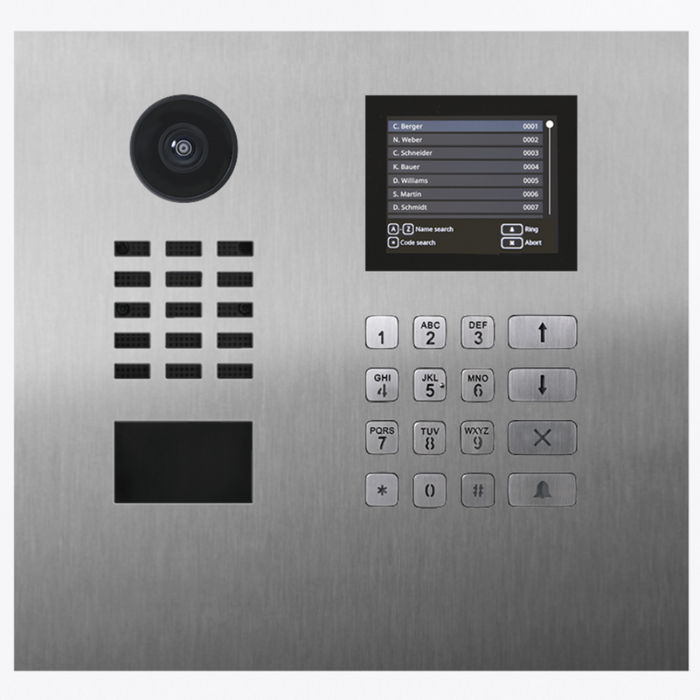 DoorBird D21DKH IP Video Door Station 720p HD 4D Motion Sensor RFID Reader Keypad & Display 2 Relays PoE Night Vision Up to 500 Units - Stainless Steel